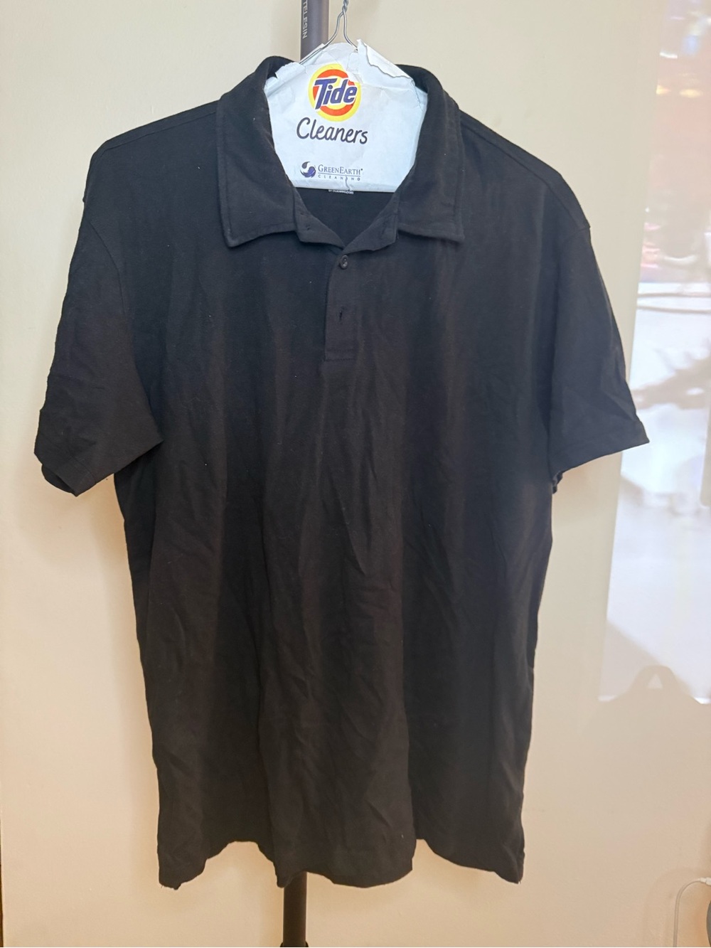 Tide Cleaners Black Polo Shirt